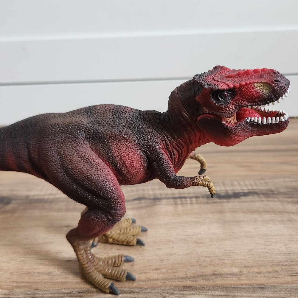 Schleich Exclusive Red Tyrannosaurus T-Rex 5.5” x 11” Dinosaur Figure Toy